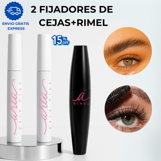 2 FIJADORES CEJAS +1 RIMEL 15% OFF