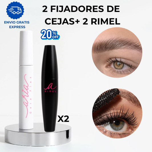 2 FIJADORES CEJAS+ 2 RIMEL 20%0FF