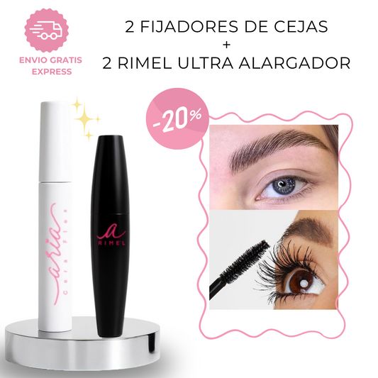 2 FIJADORES CEJAS+ 2 RIMEL 20%0FF